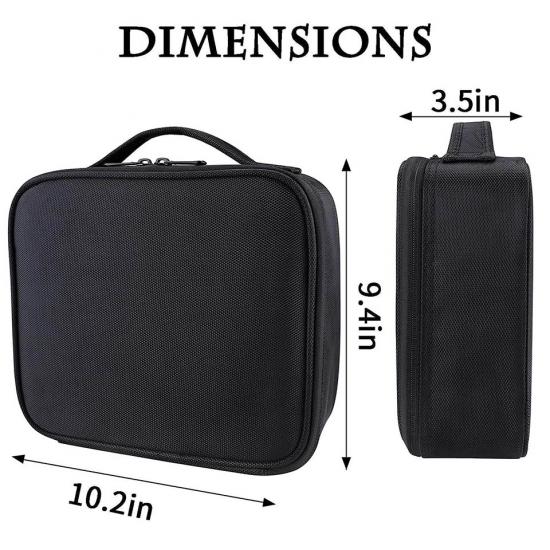 Cosmetic Case With Adjustable Dividers for Make Up Accessories