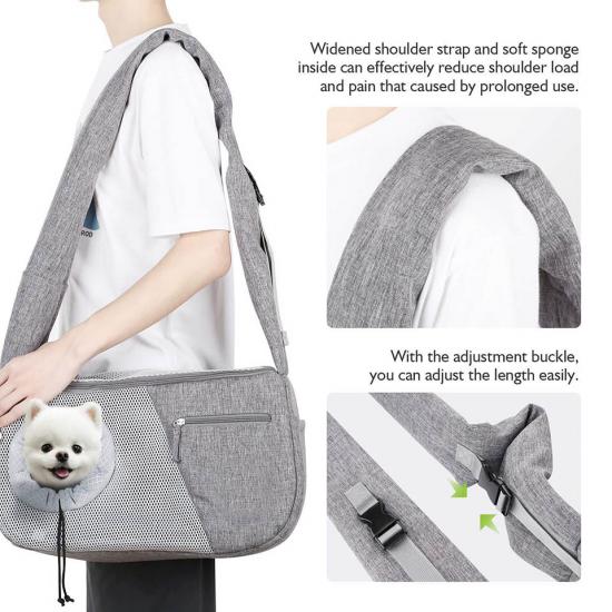 Breathable pet sling bag with Adjustable Shoulder Strap