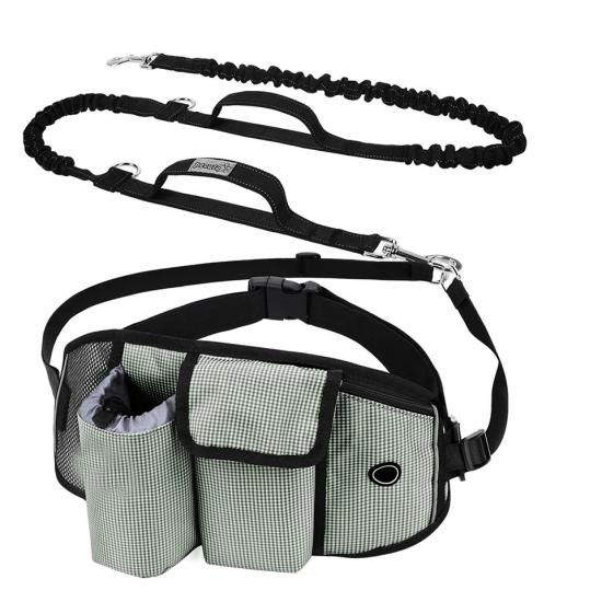  Jogging Leash with belt pouch for dogs cats