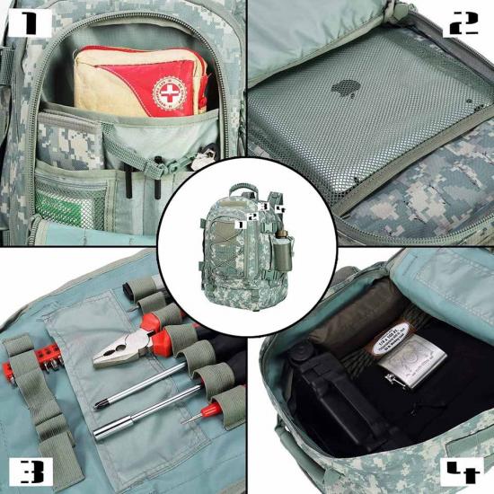 New Arrival Waterproof Expandable Large Military Tactical Bag