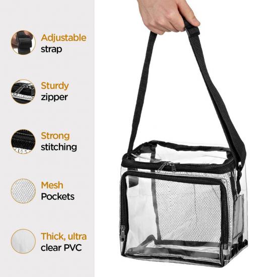 See Through Zippered PVC Lunch Tote Bags