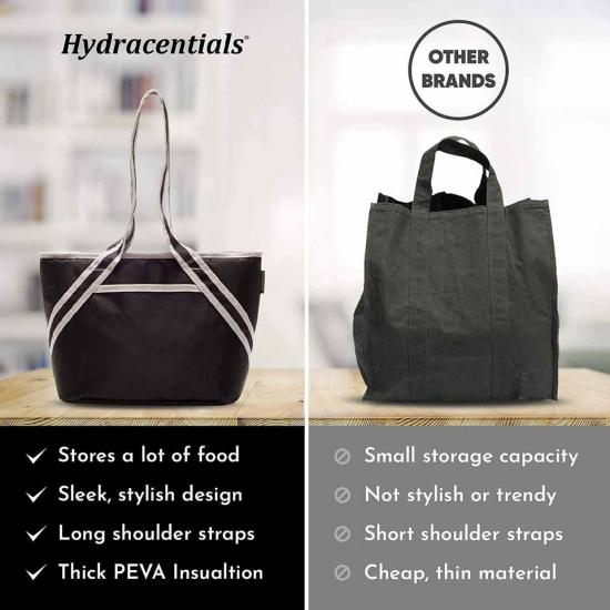 Fashion Casual Stylish Black Insulated Lunch Bags