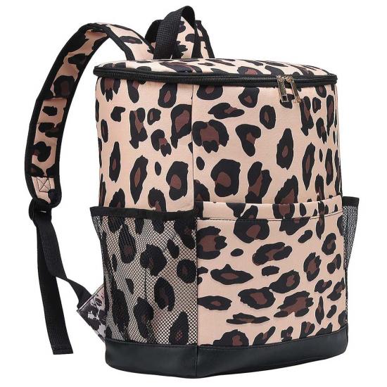 Women Leopard Leak Proof Backpack Cooler Bags