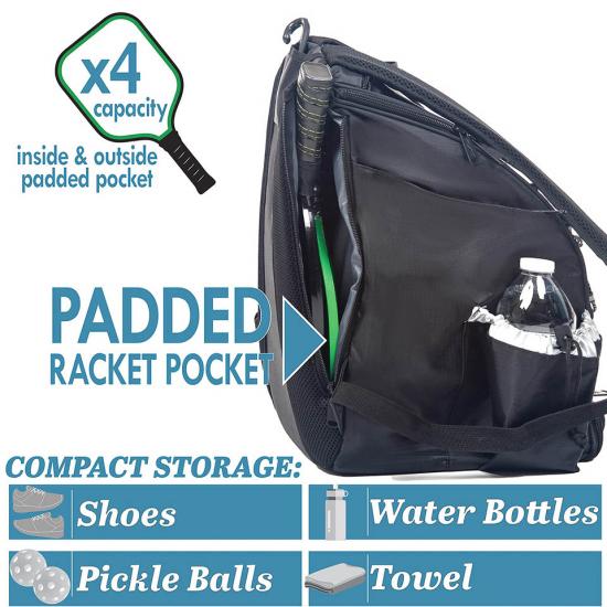 Pickleball backpack for men women