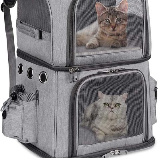 Cat Travel Crrier for 2 Cats for Traveling/Hiking
