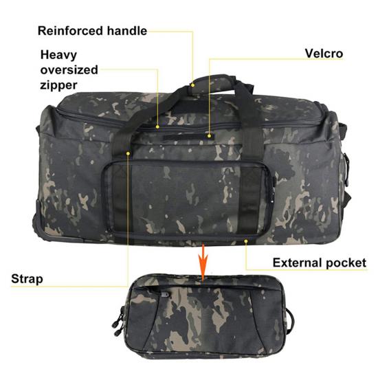 Wheeled Tactical Suitcase Heavy-Duty Trolley Bag