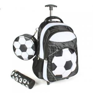 Wheeled Soccer Basketball School Backpack For Children